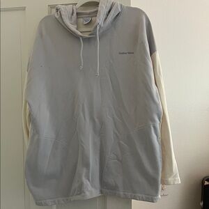 Outdoor Voices Light Blue and White Pullover